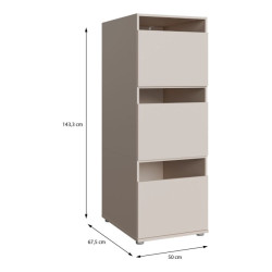 Wąska szafka 50 cm do łazienki Washcab beż piaskowy
