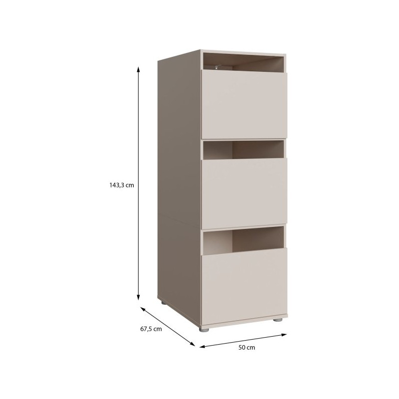 Wąska szafka 50 cm do łazienki Washcab beż piaskowy