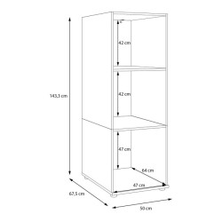 Wąska szafka 50 cm do łazienki Washcab beż piaskowy