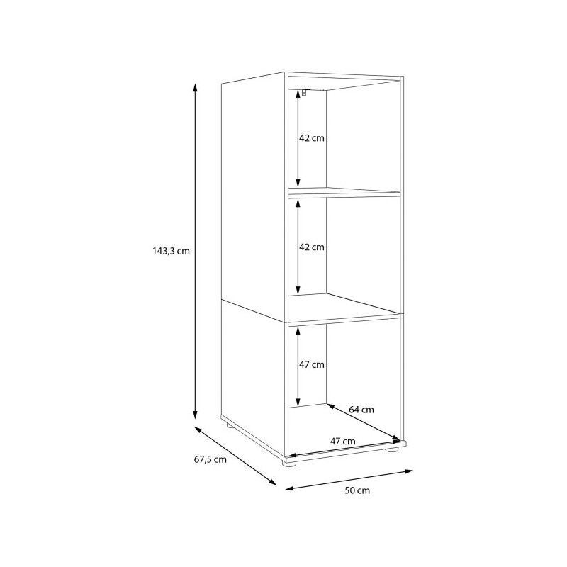 Wąska szafka 50 cm do łazienki Washcab beż piaskowy