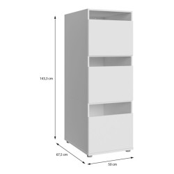 Wąska szafka 50 cm do łazienki Washcab biały