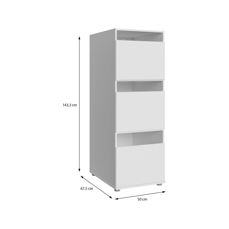 Wąska szafka 50 cm do łazienki Washcab biały