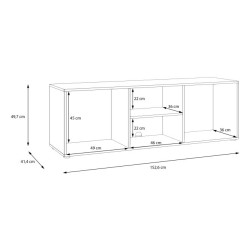 Szafka RTV 150 cm Orkney do salonu | dąb mauvella