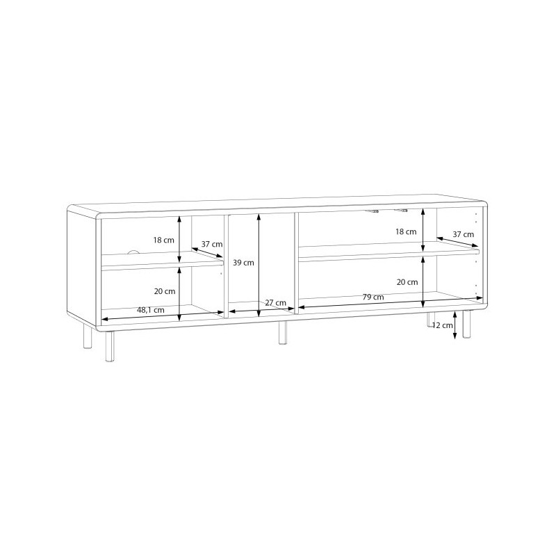 Szafka RTV 160 cm Playly do salonu | Domowanie