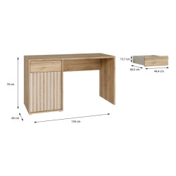 Biurko 130x60 cm Arank – funkcjonalne biurko do pracy i nauki