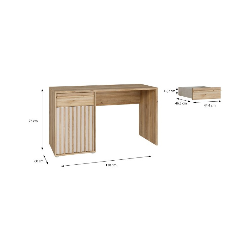 Biurko 130x60 cm Arank – funkcjonalne biurko do pracy i nauki