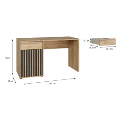 Biurko 130x60 cm Arank – funkcjonalne biurko do pracy i nauki