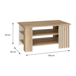 Stolik kawowy 100x60 cm Arank CFTT5242 dąb mauvella/piaskowy
