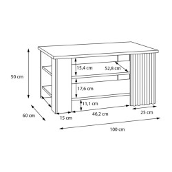 Stolik kawowy 100x60 cm Arank CFTT5242 dąb mauvella/piaskowy