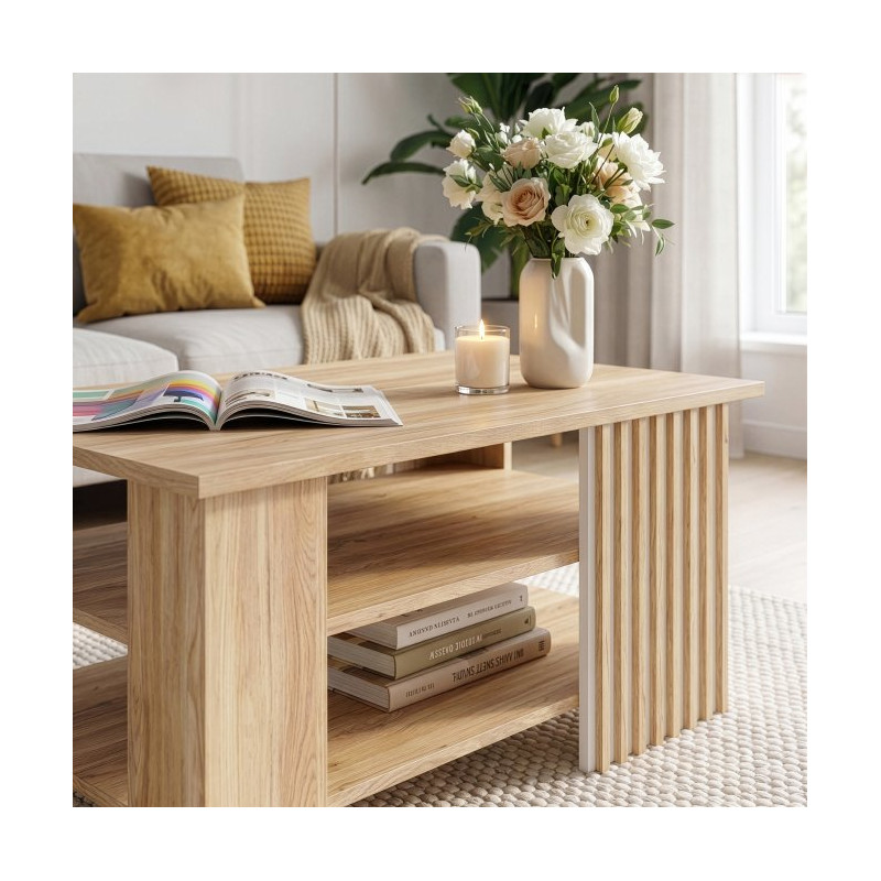 Stolik kawowy 100x60 cm Arank CFTT5242 dąb mauvella/piaskowy