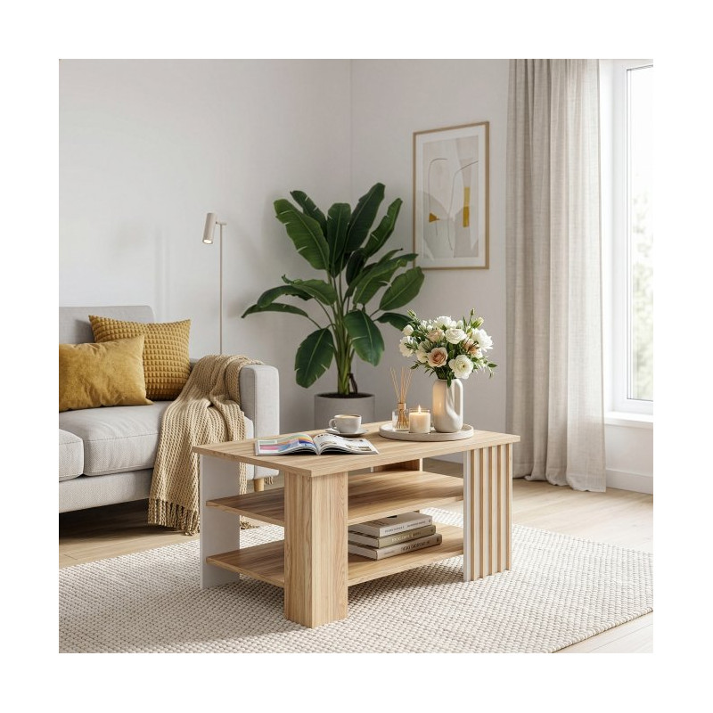 Stolik kawowy 100x60 cm Arank CFTT5242 dąb mauvella/piaskowy