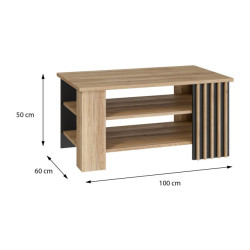 Stolik kawowy 100x60 cm Arank CFTT5242 dąb mauvella/piaskowy