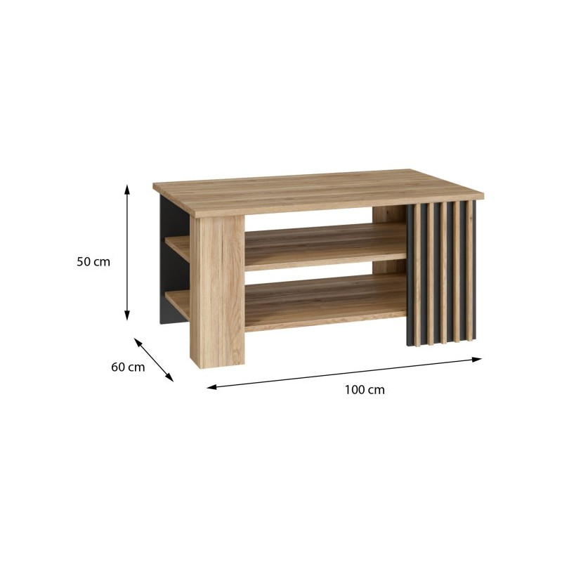 Stolik kawowy 100x60 cm Arank CFTT5242 dąb mauvella/piaskowy