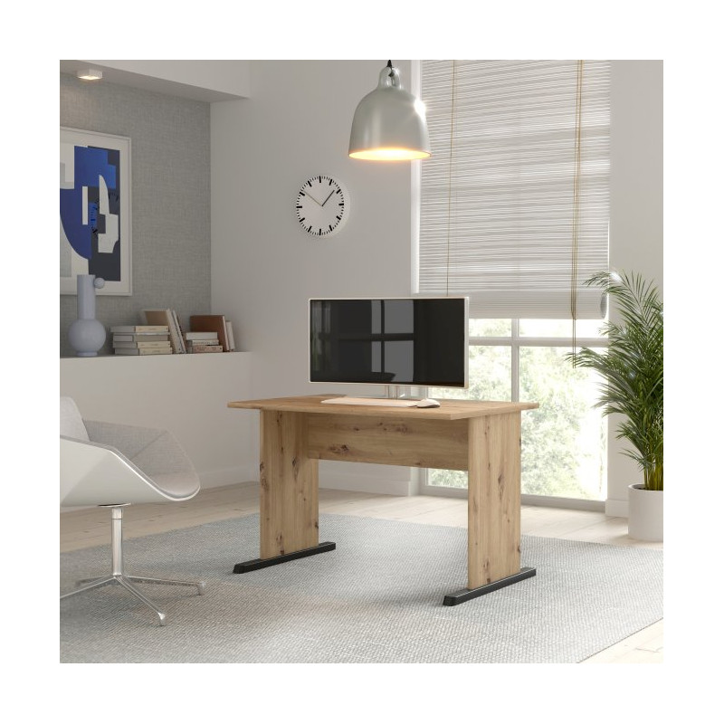 Biurko 110x70 cm dąb artisan – nowoczesne i funkcjonalne | Domowanie
