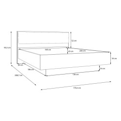 Łóżko z pojemnikiem 160x200 BLQL6161B Meble Forte