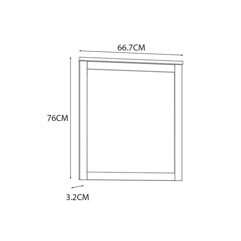 Lustro 67x76 cm Chisbury BHLD23 | domowanie.pl
