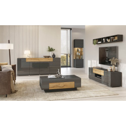 Komoda Toledo 76 Antracyt Dąb Grandson Helvetia