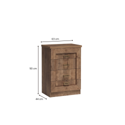 Komoda 63cm Tadeusz T4 dąb lefkas - domowanie.pl
