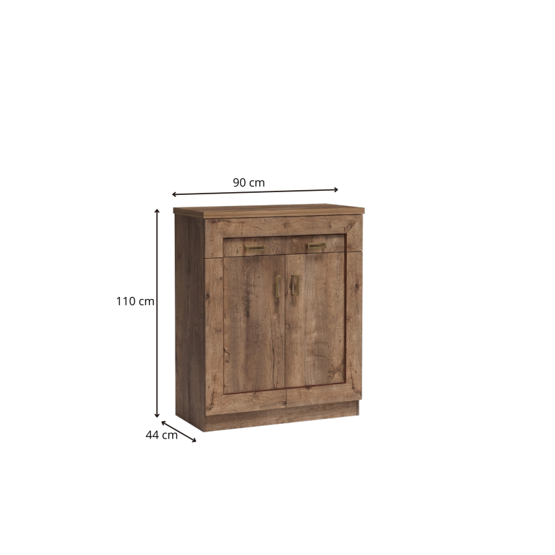 Komoda 90cm Tadeusz T2 dąb lefkas - domowanie.pl