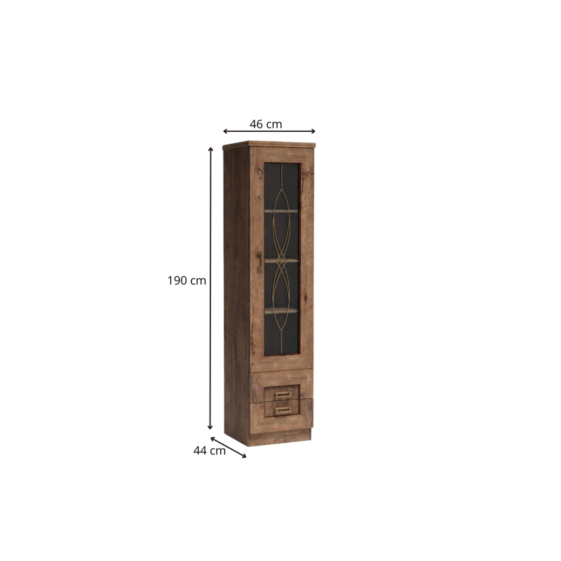 Witryna 46cm Tadeusz T10 dąb lefkas - domowanie.pl