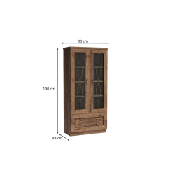 Witryna 90cm Tadeusz T8 dąb lefkas - domowanie.pl