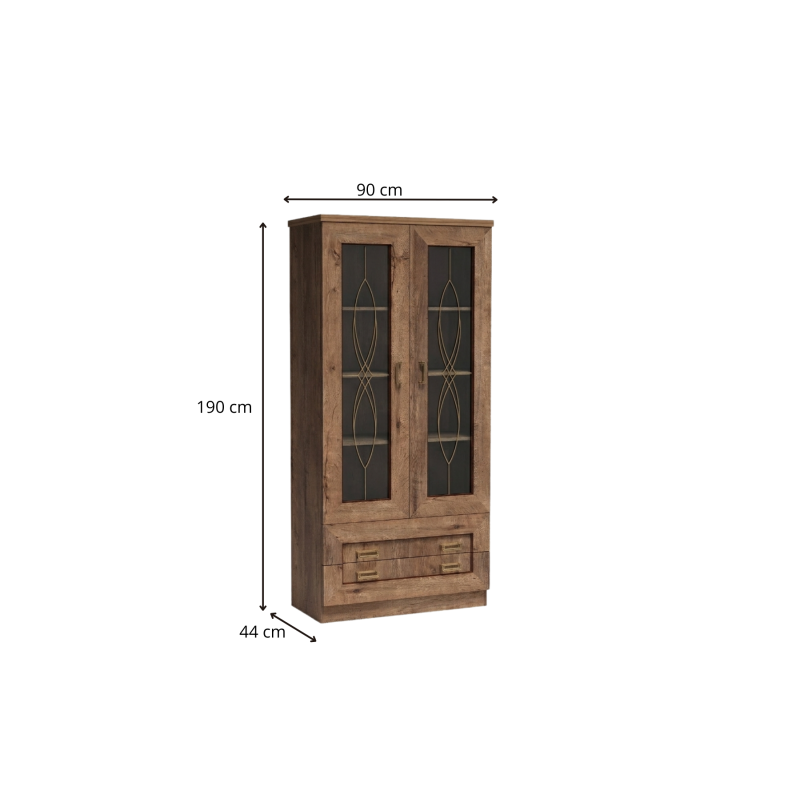 Witryna 90cm Tadeusz T8 dąb lefkas - domowanie.pl