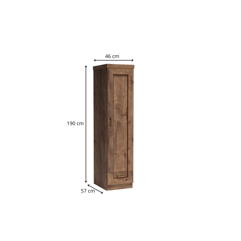 Szafa 46cm Tadeusz T9 dąb lefkas/dąb stuletni - domowanie.pl