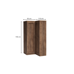 Szafa narożna 110cm Tadeusz T25 dąb lefkas - domowanie.pl