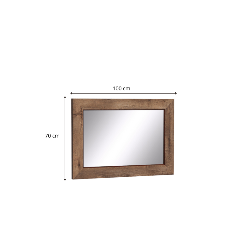 Lustro 100x70 Tadeusz T18 dąb lefkas - domowanie.pl