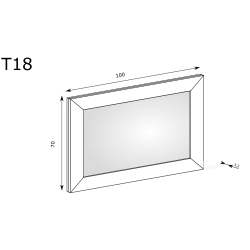 Lustro 100x70 Tadeusz T18 dąb lefkas - domowanie.pl