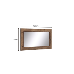 Lustro 120x70 Tadeusz T17 dąb lefkas - domowanie.pl