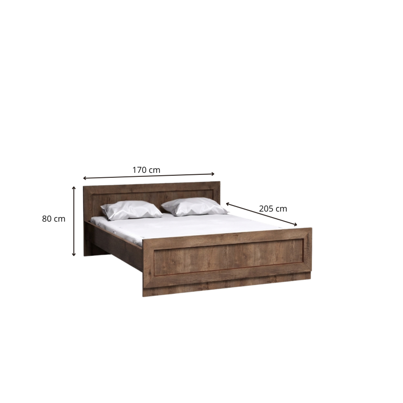Łóżko dwuosobowe 160x200 Tadeusz T20 dąb lefkas - domowanie.pl