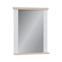 Lustro 70x87 cm Pontypool PNTD04 | biały/dąb riva
