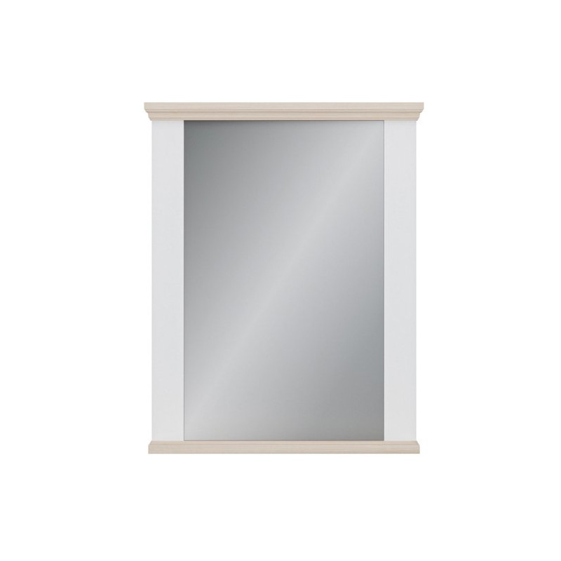 Lustro 70x87 cm Pontypool PNTD04 | biały/dąb riva
