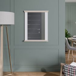 Lustro 70x87 cm Pontypool PNTD04 | biały/dąb riva