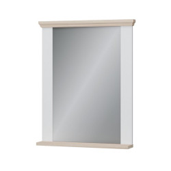 Lustro 70x87 cm Pontypool PNTD04 | biały/dąb riva