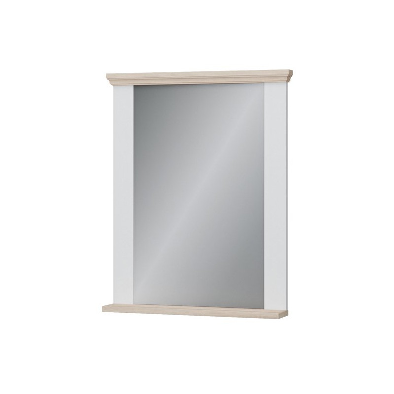 Lustro 70x87 cm Pontypool PNTD04 | biały/dąb riva