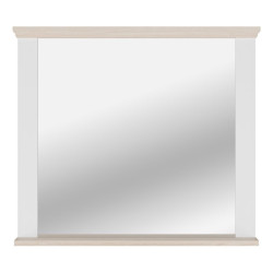 Lustro 99x87 cm Pontypool PNTD05 | biały/dąb riva