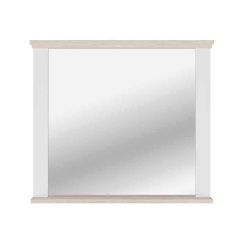 Lustro 99x87 cm Pontypool PNTD05 | biały/dąb riva