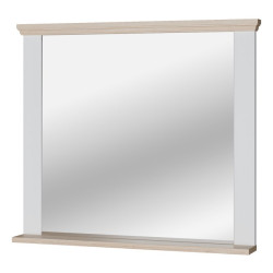 Lustro 99x87 cm Pontypool PNTD05 | biały/dąb riva