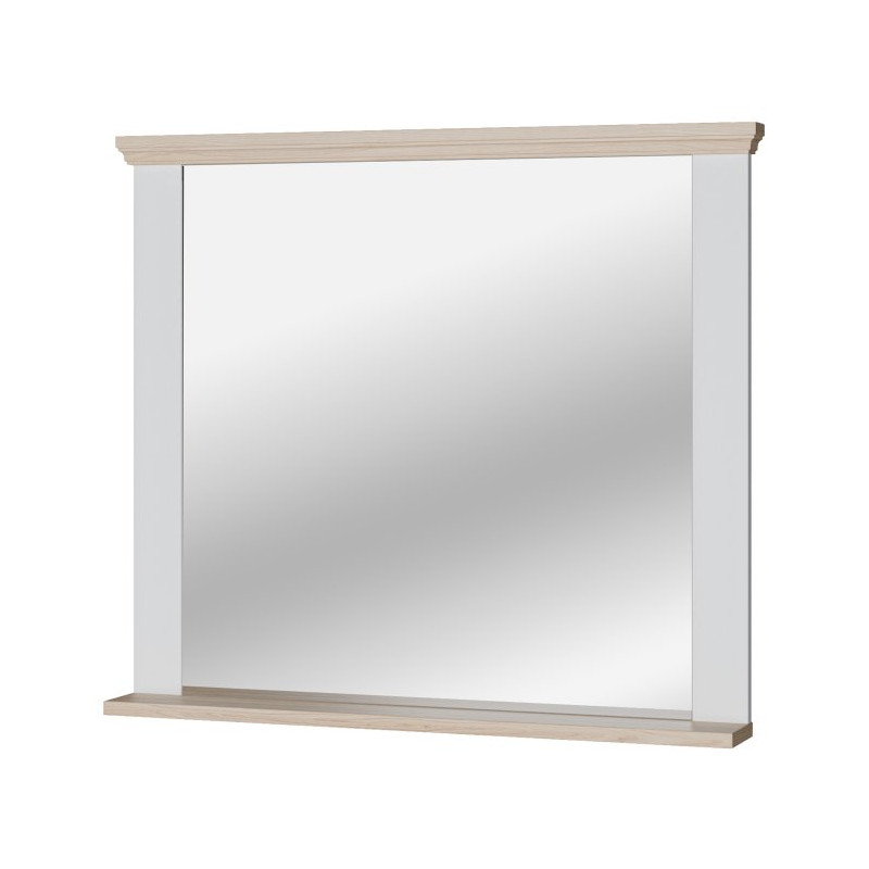 Lustro 99x87 cm Pontypool PNTD05 | biały/dąb riva