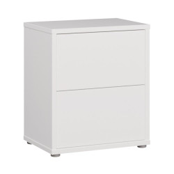Biała szafka nocna 50 cm Sophistispace z szufladami | Domowanie