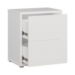 Biała szafka nocna 50 cm Sophistispace z szufladami | Domowanie