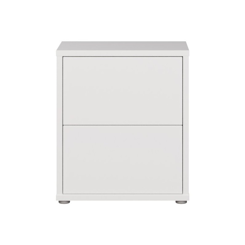 Biała szafka nocna 50 cm Sophistispace z szufladami | Domowanie