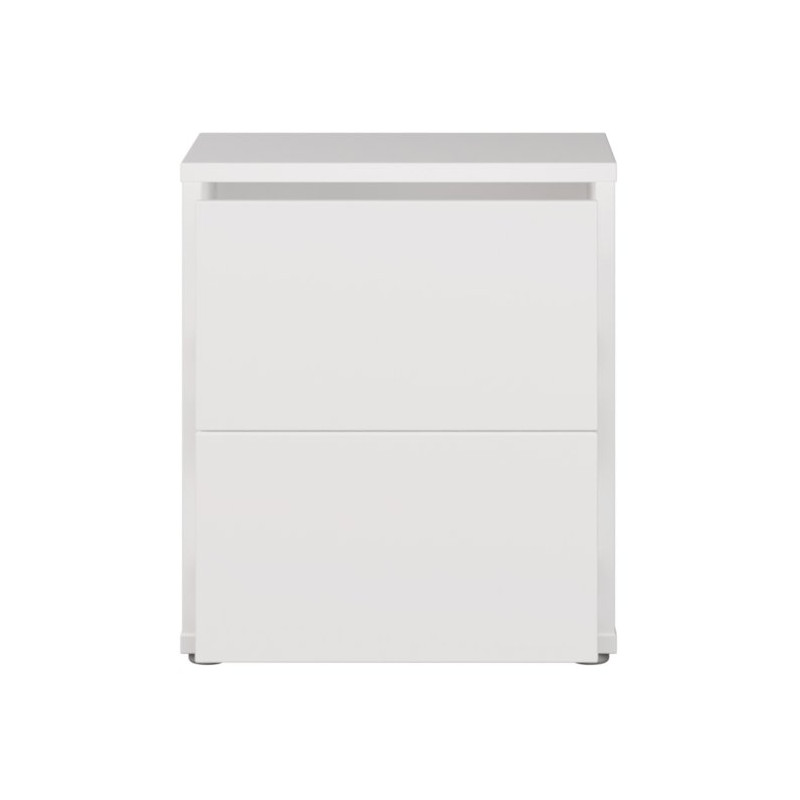 Biała szafka nocna 50 cm Sophistispace z szufladami | Domowanie