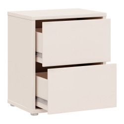 Piaskowa szafka nocna 50 cm Sophistispace z szufladami