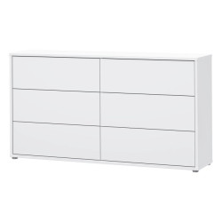 Komoda Sophistispace z 6 szufladami do salonu | kolor biały