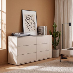 Komoda Sophistispace z 6 szufladami do salonu | kolor piaskowy