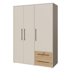 Szafa 145 cm JUPITER piaskowy/dąb artisan – skandynawski styl