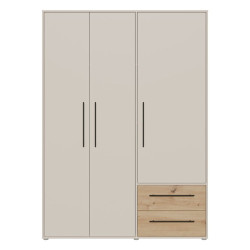 Szafa 145 cm JUPITER piaskowy/dąb artisan – skandynawski styl